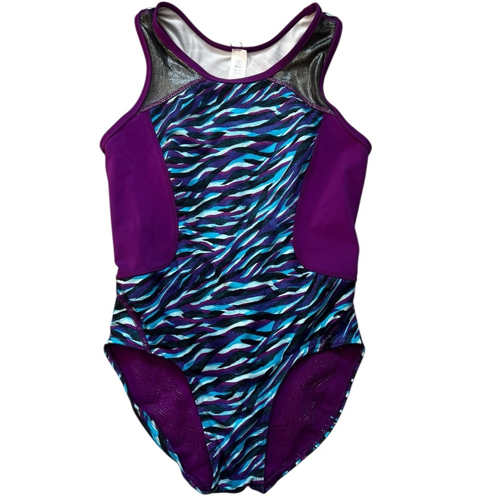 Lululemon Ivivva Purple and Blue Kids One Piece Swimsuit girls Like New! 12